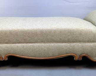 V.K. Sammons Chaise Lounge With Original Horsehair Padding, Newly Re-Upholstered, 24" x 28.5" x 74"