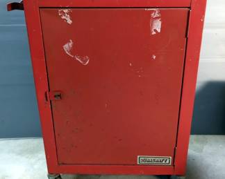 Duracraft Rolling Tool Cabinet With Two Adjustable Shelves, 27.5" x 22" x 11"