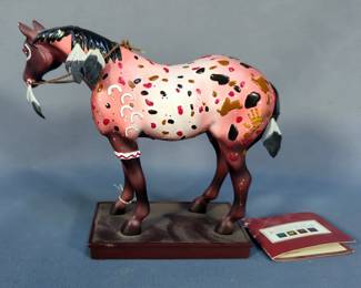 The Trail Of Painted Ponies "Horse With No Name" By Artist Loran Creech, Numbered 4E/3860, 6" Tall