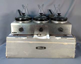 Bella Triple Slow Cooker Buffet & Serve Commercial Series, In Original Box