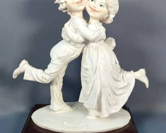 Giuseppe Armani Sculpture On Wood Base, 10" Tall