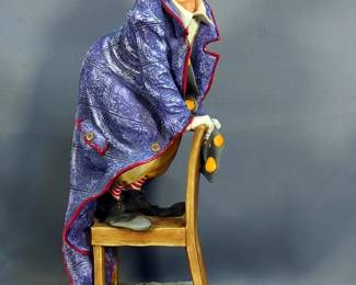 Giuseppe Armani "The Merry Clown/Clown On Chair," Sculpture, 0402E, Approx 18.5" Tall