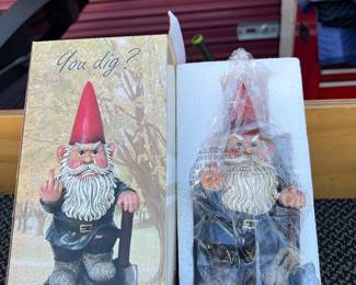 "F-U GNOME!" Lots of Christmas decor...