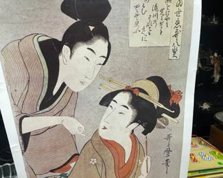 Lots of vintage art including Japanese prints..