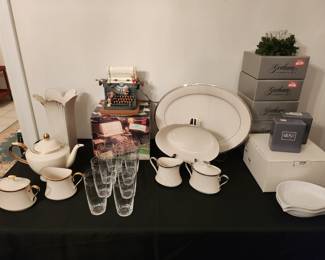 Lenox tea set 
Lenox serving pieces
Rosenthal Glasses