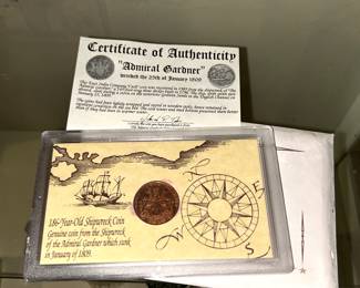 1808 Admiral Gardner Sea Shipwreck Coin