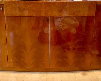 ITALIAN BURL WOOD BUFFET WITH XTRA LARGE STORAGE SPACE