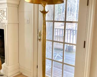 GORGEOUS FLOOR LAMP, BALTHUS STYLE , ANTIQUE GOLD FINISH