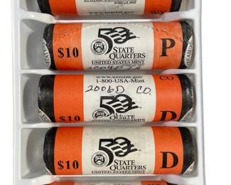 TN40 Five 1998 $10 Rolls Of BU Mint Issued State Quarters 2