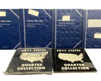CT201 6 Coin Books 4-Lincoln head cent books with coins