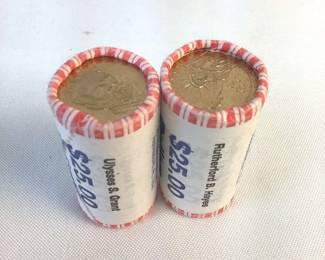 TN04 Two Uncirculated Rolls $25 ea Presidential Dollars Two rolls of Presidential Dollars