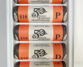 TN41 Five 1998 $10 Rolls Of BU Mint Issued State Quarters 3