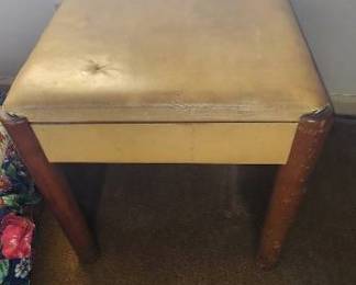 Cool Vintage Sewing stool with RARE inspection stamp 1C