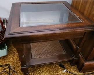 Glass top night stand / end table