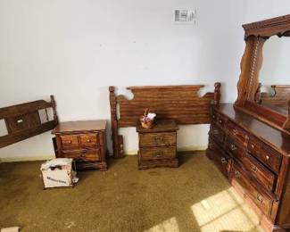 Full bedroom get all items! Two headboards, dresser, night stand and more