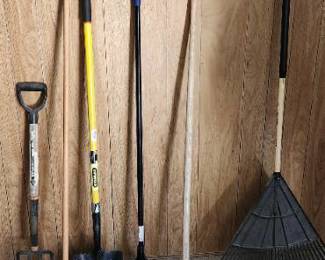 Lot of garage and garden tools