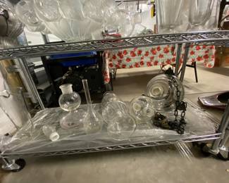 Show jars including hanging jars conical and cylindrical graduates 