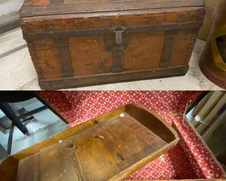 Antique chest with drawer.  The hinges need reattached.