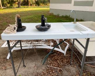 Fish cleaning table and 2 anchors 