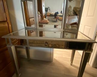 Vanity with Tri-mirror from Pier 1. Also has a matching night stand