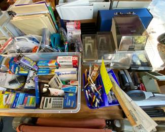 Whole table of office supplies!