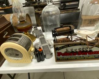Toaster and lighted advertising sign