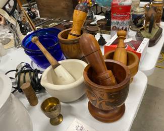 Various Mortar and Pestles