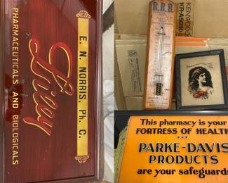 Reverse painted advertisings