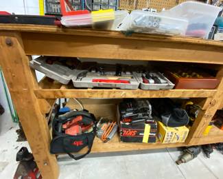Various electric hand tools and tool kits