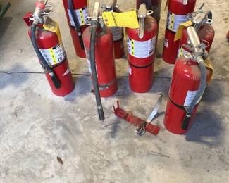 Group of 9 Fire Extinguishers Patriot Brand
