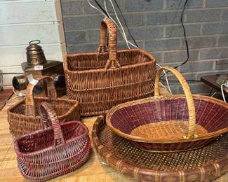 Antique Native American hand woven baskets fro the late 50s