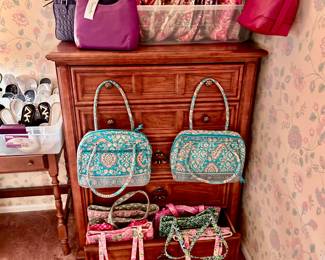 Huge bedroom filled with clothes, shoes, handbags, many are brand new with tags! Some brands include Vera Bradley, Coach, Kate Spade and more!