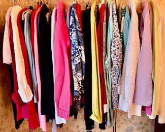 Huge bedroom filled with clothes, shoes, handbags, many are brand new with tags! Some brands include Vera Bradley, Coach, Kate Spade and more!