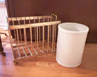 Wicker and brass