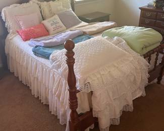Bedroom furniture, bedding, Pottery Barn fleece blanket