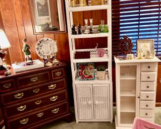 Solid wood and wicker furniture