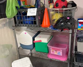 Coolers, storage, shelving, kids outdoor toys