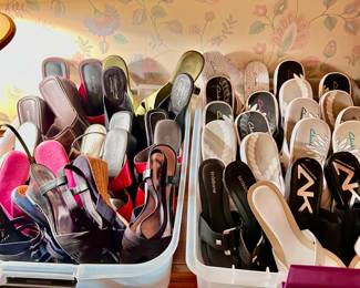 Shoes galore, many brand new