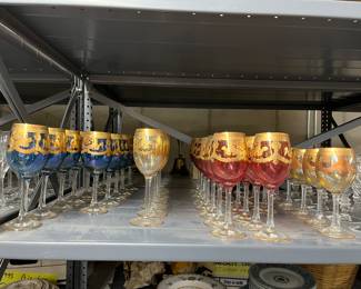 Murano 24K gold glasses & goblets
