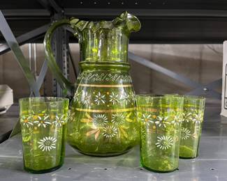 Vintage pitcher and glasses