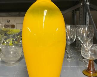 Yellow tall vase
