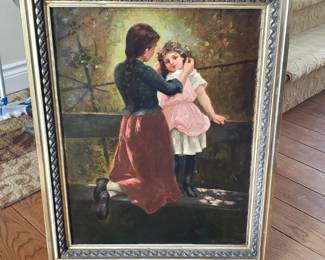 19thc oil on canvas artist signed.