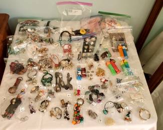 Table of smalls, Costume jewelry and more