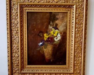 19thc Oil painting artist signed.