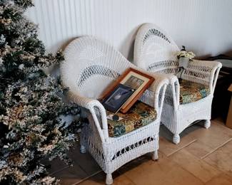 Antique Wicker Armchairs, there are 2 matching sets.