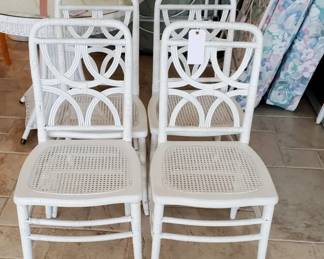 Antique Heywood Wakefield Wicker Chairs sold as a set.