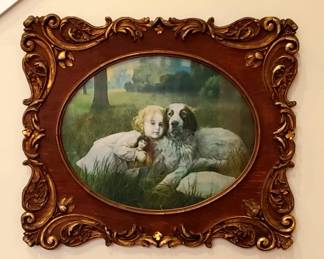 Large antique framed print.