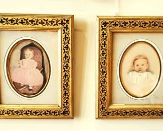 19thc watercolor portraits of Sarah Allen white age and Matthew Allen White circa 1840