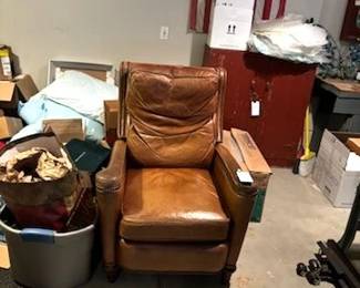 Older leather recliner..