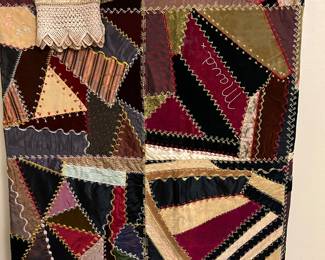 Crazy quilt late 1800’s excellent condition!